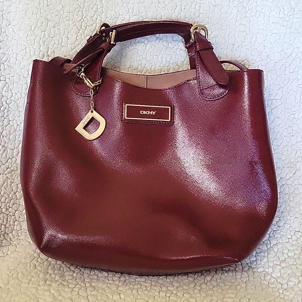 Maroon DKNY Leather Purse